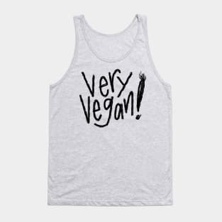 Very Vegan Vegetarian Foodie Hand Lettered Tank Top